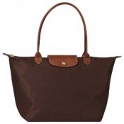 Sacs Shopping Longchamp pas cher en lignes Les Pliage Large Chocolat